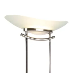 Moderne vloerlamp staal incl. LED en dimmer - Lexus