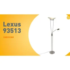 Moderne vloerlamp staal incl. LED en dimmer - Lexus