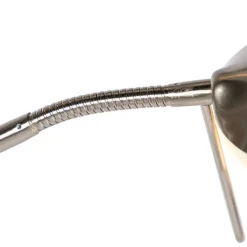 Moderne vloerlamp staal incl. LED en dimmer - Lexus