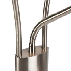 Moderne vloerlamp staal incl. LED en dimmer - Lexus