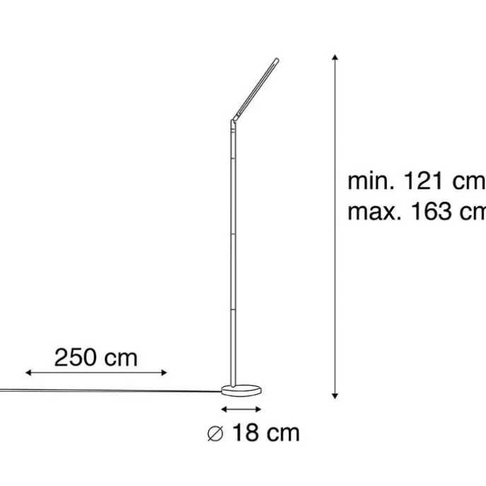 Moderne vloerlamp staal incl. LED - Berdien