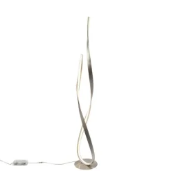 Moderne vloerlamp staal incl. LED en dimmer - Belinda