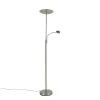 Moderne vloerlamp staal incl. LED dimbaar met leesarm - Strela