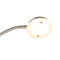 Moderne vloerlamp staal incl. LED dimbaar met leesarm - Strela