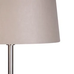 Moderne vloerlamp staal met taupe kap 45 cm - Simplo
