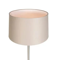 Moderne vloerlamp staal met taupe kap 45 cm - Simplo