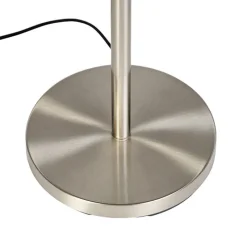 Moderne vloerlamp staal met taupe kap 45 cm - Simplo