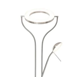 Moderne vloerlamp staal met leesarm incl. LED en dimmer - Divo