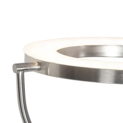 Moderne vloerlamp staal met leesarm incl. LED en dimmer - Divo