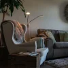 Moderne vloerlamp staal met leeslamp incl. LED - Eva