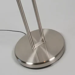 Moderne vloerlamp staal met leeslamp incl. LED - Eva