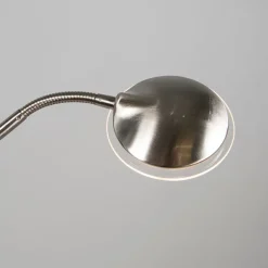 Moderne vloerlamp staal met leeslamp incl. LED - Eva