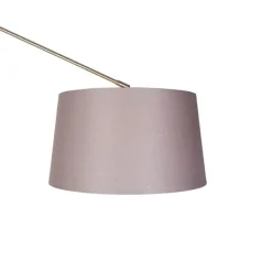 Moderne vloerlamp staal met kap donkergrijs 45 cm - Editor