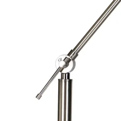 Moderne vloerlamp staal met kap donkergrijs 45 cm - Editor