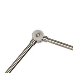 Moderne vloerlamp staal met kap donkergrijs 45 cm - Editor