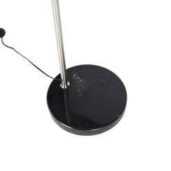 Moderne vloerlamp staal met kap donkergrijs 45 cm - Editor