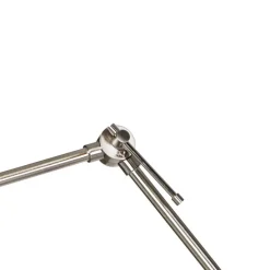 Moderne vloerlamp staal met kap taupe 45 cm - Editor