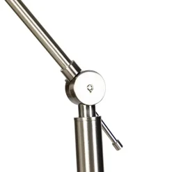 Moderne vloerlamp staal met kap taupe 45 cm - Editor