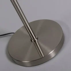 Moderne vloerlamp staal met witte kap - VT