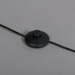 Moderne vloerlamp staal met witte kap - VT