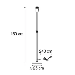 Moderne vloerlamp staal verstelbaar - Parte