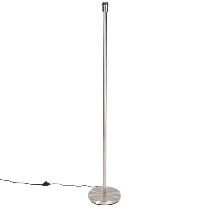 Moderne vloerlamp staal zonder kap - Simplo