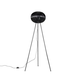 Moderne vloerlamp tripod zwart - Zoë