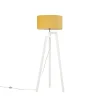 Moderne vloerlamp wit met mais kap 50 cm - Puros