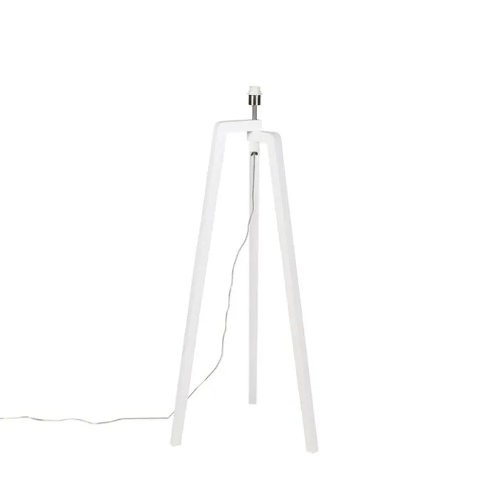 Moderne vloerlamp wit zonder kap - Puros