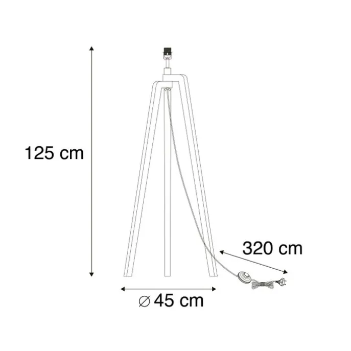 Moderne vloerlamp wit zonder kap - Puros