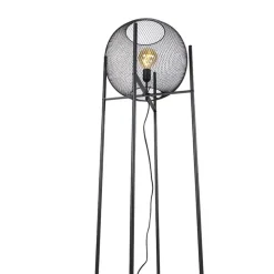 Moderne vloerlamp zwart - Mesh Ball