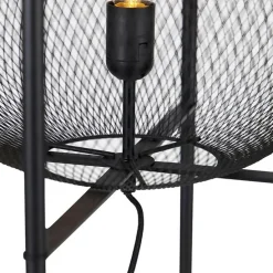 Moderne vloerlamp zwart - Mesh Ball