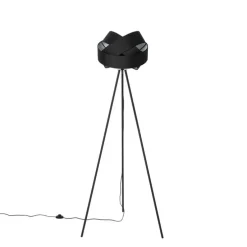 Moderne vloerlamp zwart - Cloth