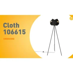 Moderne vloerlamp zwart - Cloth