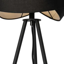 Moderne vloerlamp zwart - Cloth