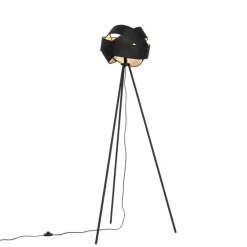 Moderne vloerlamp zwart - Cloth