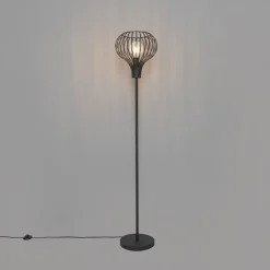 Moderne vloerlamp zwart - Saffira