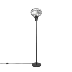 Moderne vloerlamp zwart - Saffira