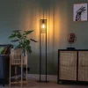 Moderne vloerlamp zwart - Balenco Wazo