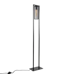 Moderne vloerlamp zwart - Balenco Wazo