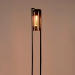 Moderne vloerlamp zwart - Balenco Wazo