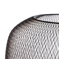 Moderne vloerlamp zwart 135cm - Bliss Mesh