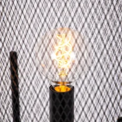 Moderne vloerlamp zwart 135cm - Bliss Mesh