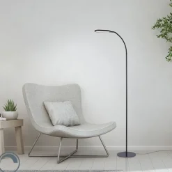 Moderne vloerlamp zwart dimbaar incl. LED - Kiril