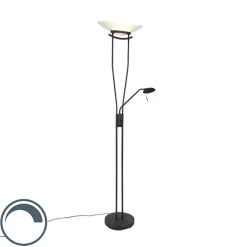 Moderne vloerlamp zwart incl. LED - Lexus
