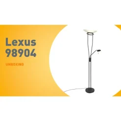 Moderne vloerlamp zwart incl. LED - Lexus