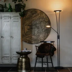 Moderne vloerlamp zwart incl. LED met leesarm - Ibiza