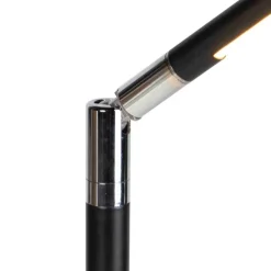 Moderne vloerlamp zwart incl. LED met touch dimmer - Berdien