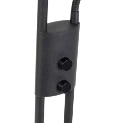 Moderne vloerlamp zwart incl. LED en dimmer met leeslamp - Jazzy
