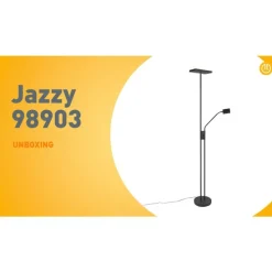 Moderne vloerlamp zwart incl. LED en dimmer met leeslamp - Jazzy
